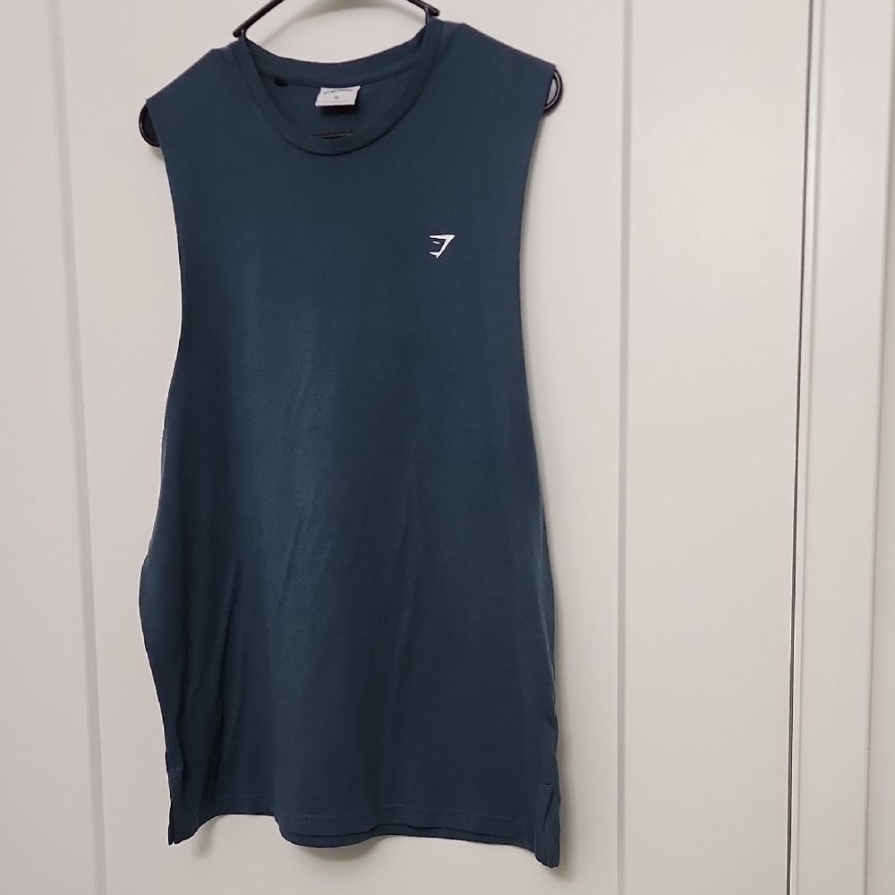 Gymshark Steel Teal Color Athletic Tank - Picture 3 of 6